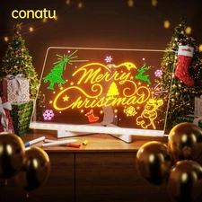 Acrylic Dry Erase Board with Light 12 X 8” Light up Dry Erase Board with S