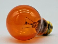 Forum Novelties 62667 Ceramic Orange Bulbrite 106525 25W A19 Bulb, 25 Watt 2-pk