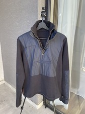 Vintage Prada Double Collar nylon Red Tab Prada 1/4 Zip Sweater Size L