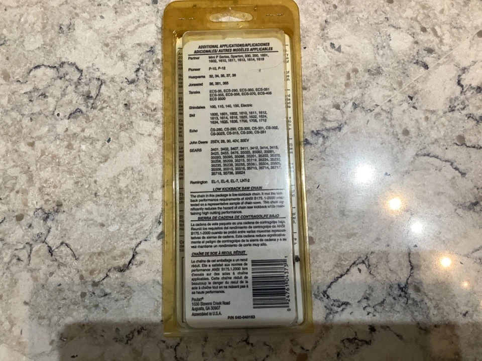 "Hoja de motosierra genuina POULAN 12" BAJO CONTRAGOLPE 952-165019 CALIBRE .050 3/8"" paso" Foto 2 de 2