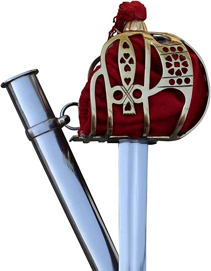 Cesta escocesa de latón de acero al carbono del siglo XVI con empuñadura espada ancha 41,5" Foto 4 de 4