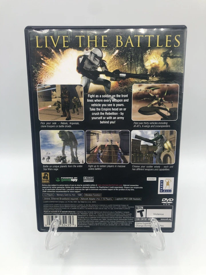 Star Wars Battlefront PS2 PlayStation 2 CIB Complete w/ Manual Reg Card Tested - Image 3 of 4