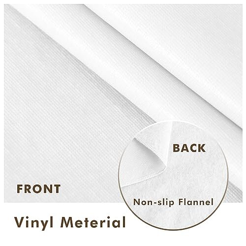 2 Pack Square Vinyl Table Cloth-Vinyl Card Table Cloth with 54x54 Inch White - Picture 3 of 7