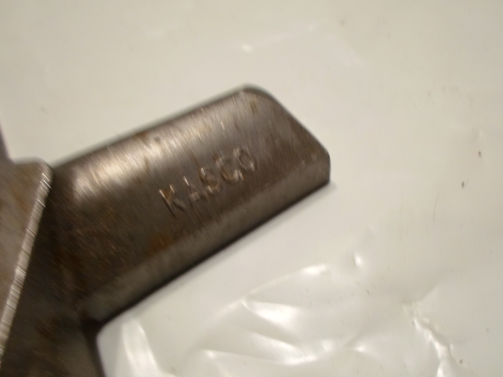 Lightly Used KASCO Meat Grinder Knife Part No. 52, 4 11/16" wide, 7/8