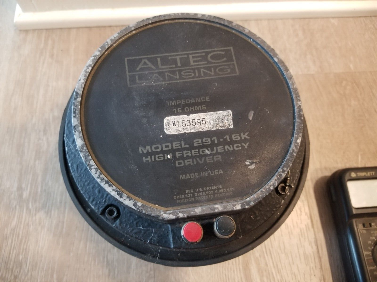 VINTAGE ALTEC 291-16K HORN SPEAKER DRIVER 16 ohm ORIGINAL