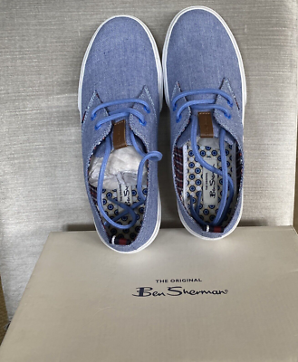 NEW Ben Sherman Bristol Sneaker Men BLUE TEXTILE Size 8.5 M 