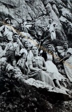 orig. Foto Berchtesgaden Königssee um 1935 Touristen Mode 30er Jahre Klettern