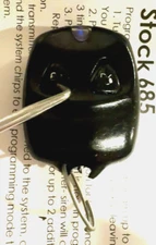 CRIMESTOPPER 2 BUTTON REMOTE TRANSMITTER FCC ID M65NVTX464 blue led car control