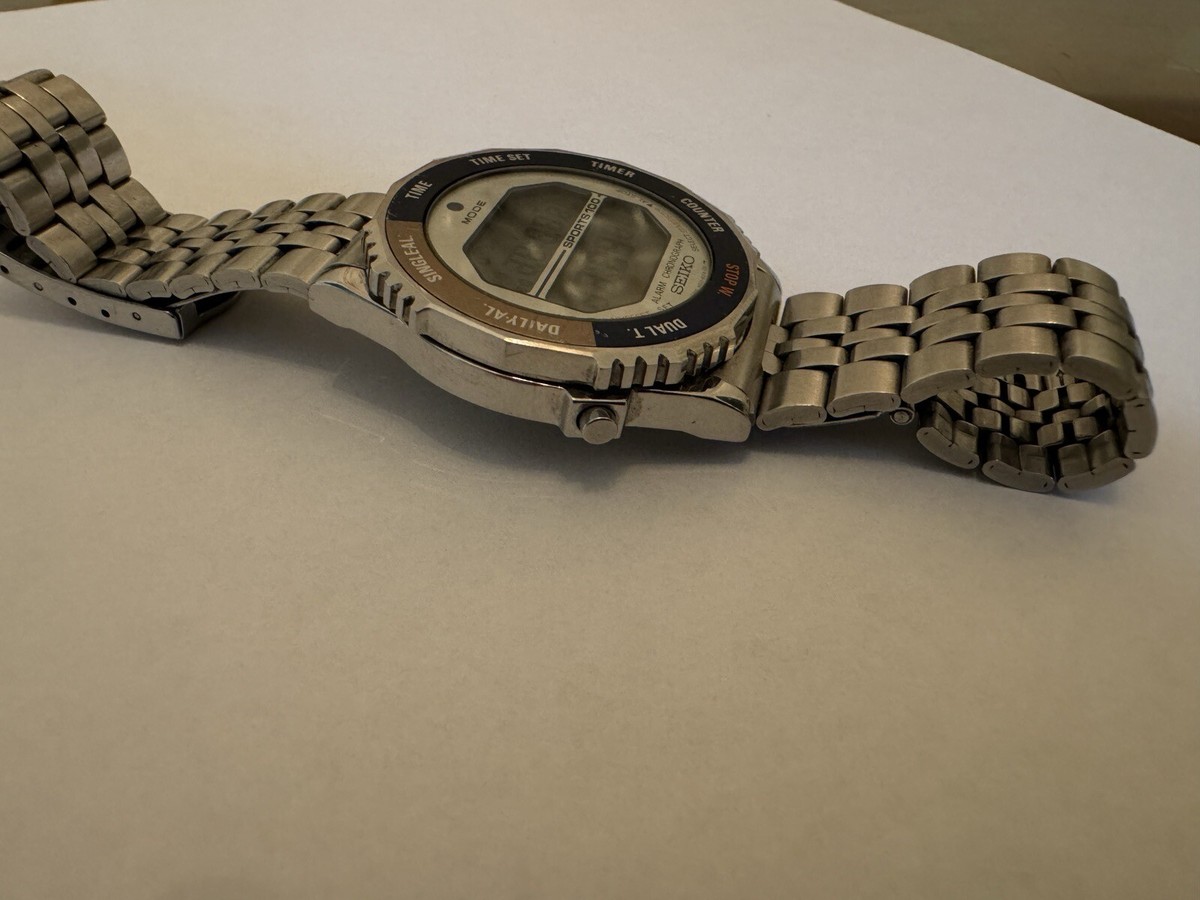 Seiko Astronaut Watch A829-6019 Rotocall Alarm Chronograph