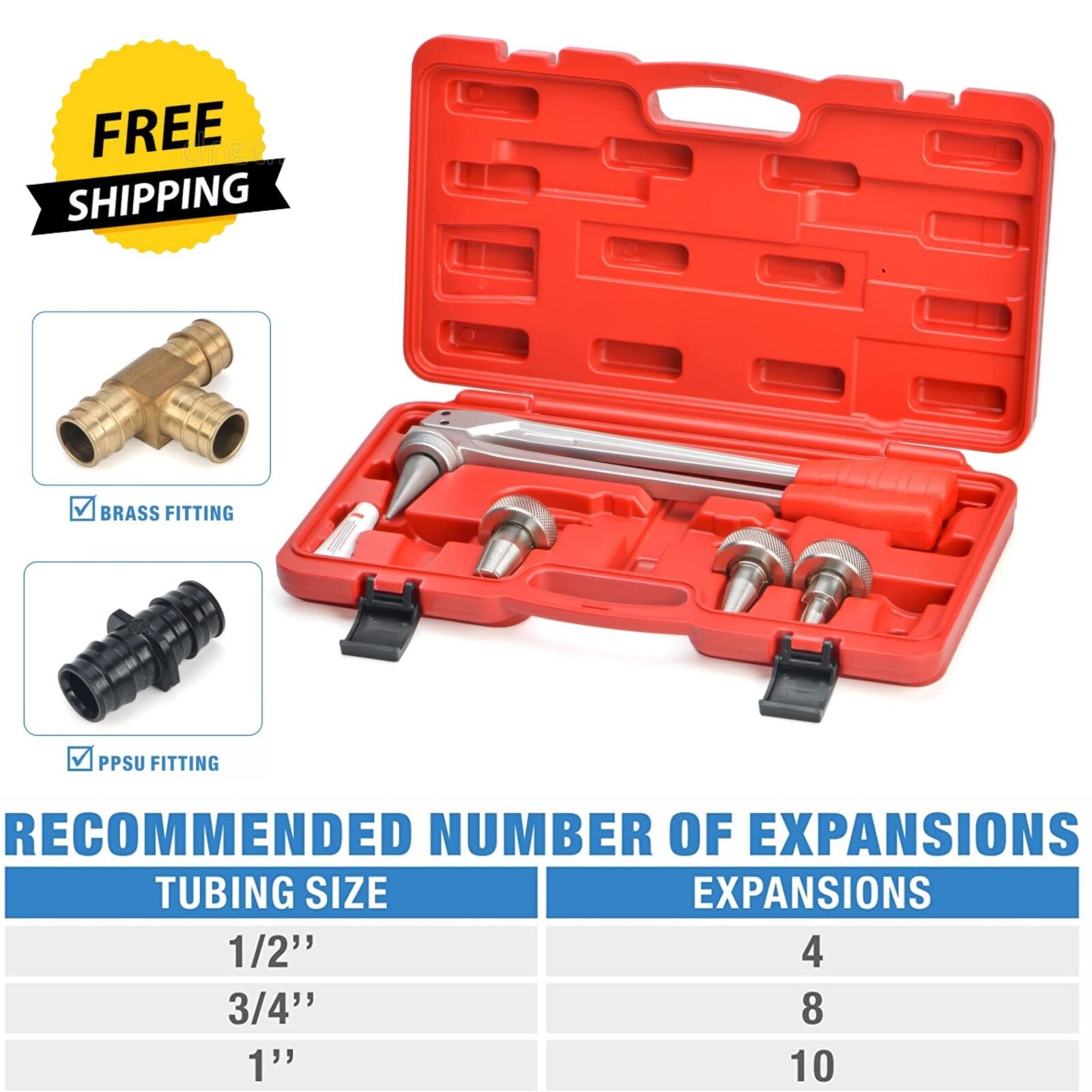 PEX Pipe Expander Tool for Uponor/Wirsbo ProPex Tubing Connection