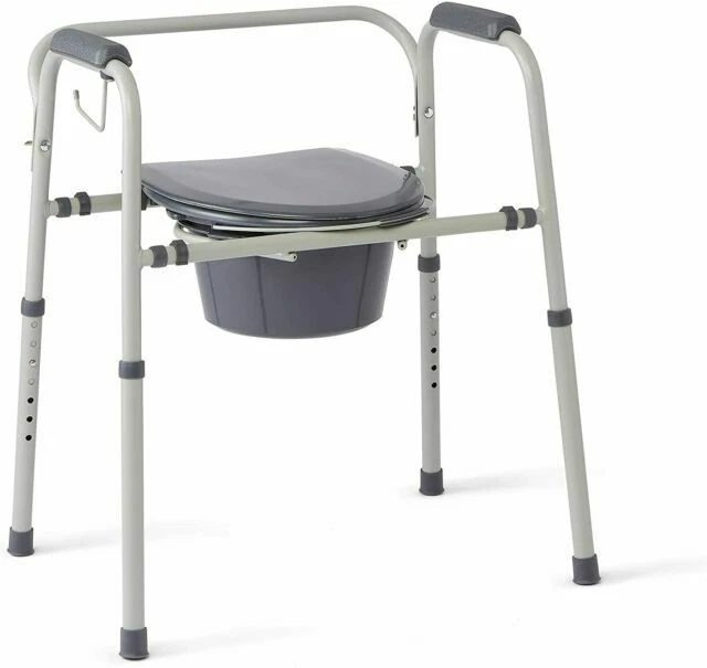 Medline Steel Commode With Microban (MDS89664KDMBG) 888277699369 