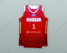 CUSTOM Alexey Shved 1 Russia National Team Basketball Jersey 2Stitched S-6XL