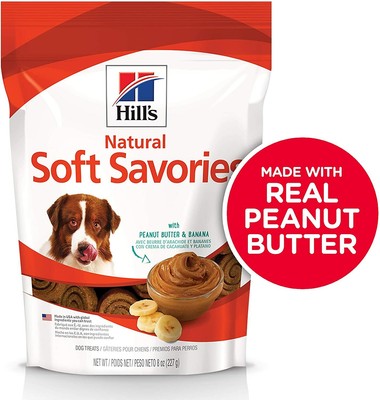 hill's science diet soft savories with peanut butter & banana dog treats