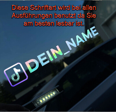 8x Dein Social Media Name Aufkleber Sticker in Hologramfolie versch. Plattformen