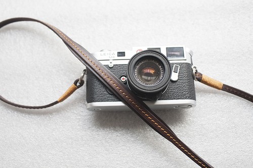 Handmade Brown Real Leather Camera Strap Neck Strap for EVIL Film Camera 01-142 - Picture 3 of 6