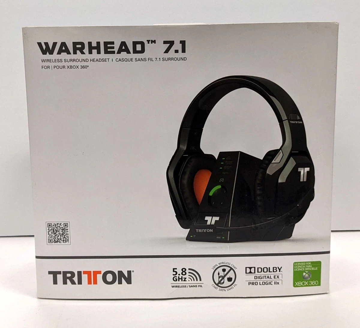 Casque Gaming TRITTON Warhead – 7.1 Sans Fil – Officiel Xbox 360 – Mad Catz – Neuf