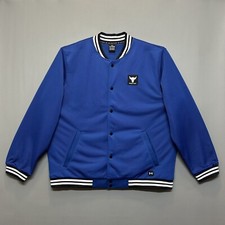 Under Armour Project Rock Mesh Varsity Jacket Mens Size XXL Blue MSRP $170