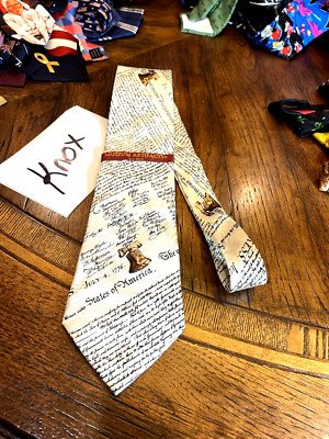 DECLARATION INDEPENDENCE    ARTIFACTS NECKTIE TIE FREE SHIPPING    BNWTS