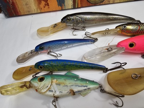 (8) Lot of Megabait Mann's, Bomber, Rapala, Storm Magnum Size Trolling Lures - Picture 5 of 14