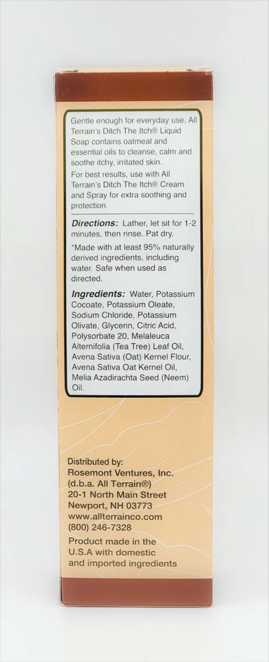 Todo Terreno - Jabón Líquido Deshacerse de la Picazón Jabón Corporal Alivio de la Picazón - ¡Hecho en EE. UU.! Foto 3 de 4