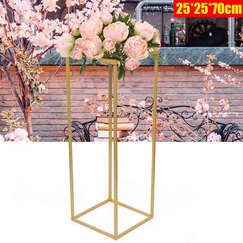Pied de table piédestal support fleur mariage métal doré 70 cm déco amovible - Photo 3/20