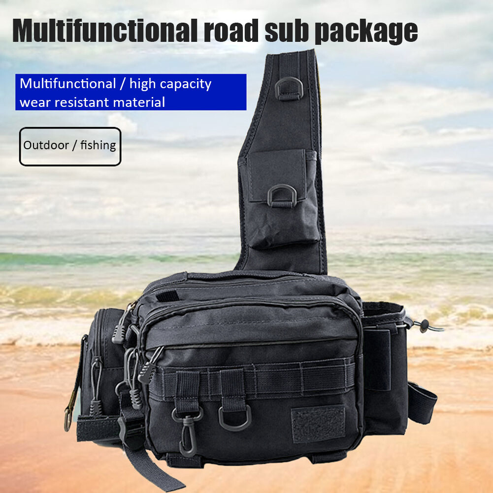 Fishing Bag MultiPocket Fishing Tackle Bag Waterproof Crossbody Bag