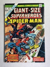 Supereroi taglia gigante #1 ottime condizioni 1974 fumetto Spider-Man Morbius lucido 