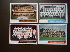 1974 Topps Baseball 24 AL /NL Major League teams & the 24 Team Player Checklists
