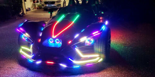 8pcs 4FT Dream Chasing LEDs Strip Lights IP68 For Polaris Slingshot APP+Remote - Picture 5 of 12