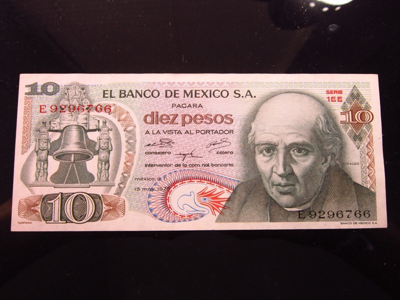 Mexico 10 Pesos 1975 Unc 6766a8h Miguel Hidalgo Banco de Mexico Banknote Money
