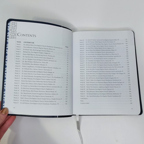 Like New My Daily Devotional - Navy Leather - Grace, Hope and Love - Never Used - Foto 10 di 13