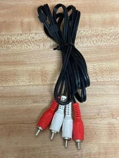 NEW 2 RED,2 WHITE PLUGS  AV AUDIO VIDEO CABLE COMPONENT NEW CONDITION    #V18