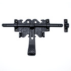 Barrel Bolt Latch 9" for Doors or Gates Rustic Hammered Iron Black Hand Crafted