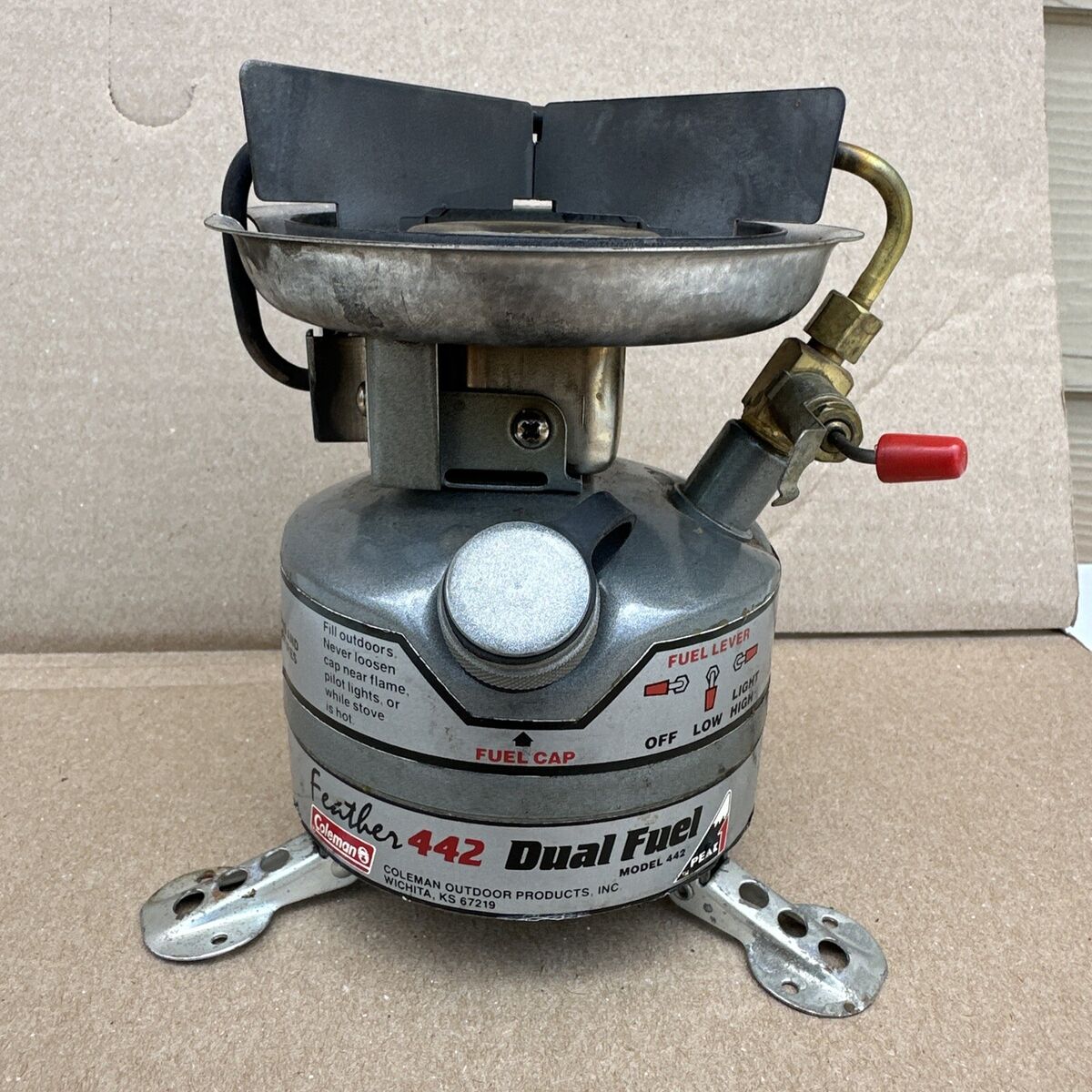 Coleman Dual Fuel Feather 442 Stove and Cap Heater | eBay Coleman Dual Fuel Feather 442 Stove and Cap Heater | eBay