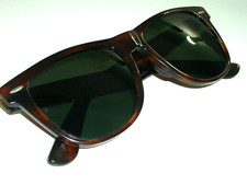 VINTAGE B L RAY-BAN L1725 WRAS G15 UV CRYSTAL SHINY TORT WAYFARER II SUNGLASSES