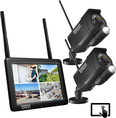 Überwachungskamera Set mit Monitor, 5MP  7''Zoll LCD Touchscreen, 2x3MP Kamera