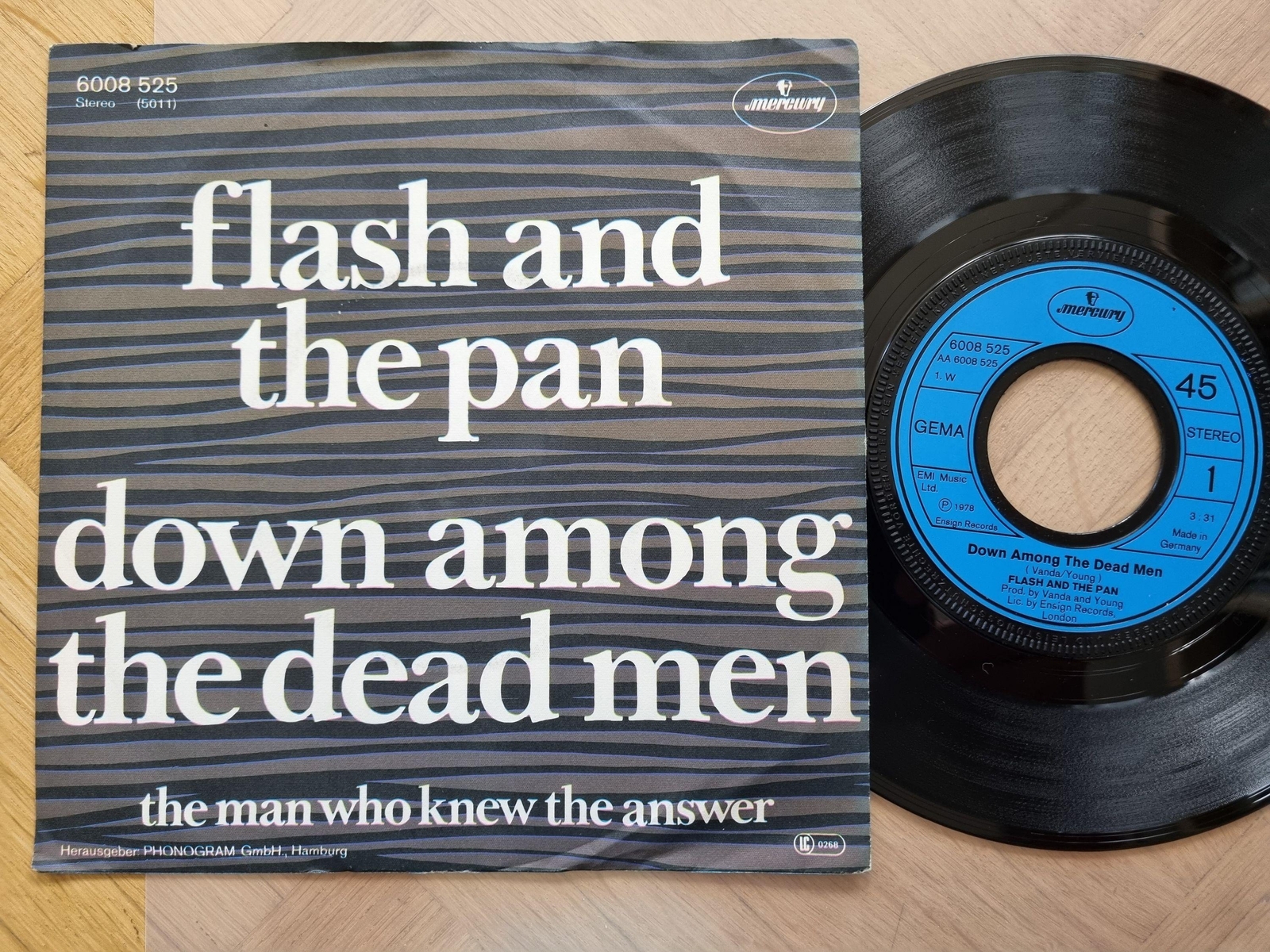 7"" Single Flash and the Pan - Down among the dead men Vinyl Germany