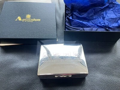 Aquascutum Silver Plated Box / Case 25 Years Caring For Future Allied Dunbar - Image 1 of 4