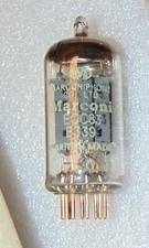 BRITISH 1950S NOS RARE Marconiphone Mullard 17mm Plate B339 ECC83 12AX7 GOLD PIN