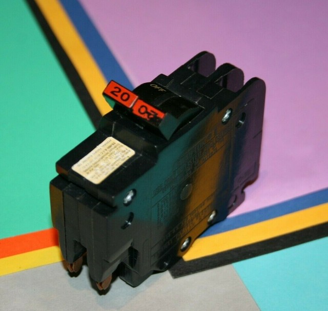 20 AMP 2 POLE FEDERAL PACIFIC / AMERICAN BREAKER TYPE NC "THIN" 120/240