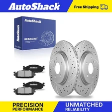 Front Drilled Slotted Brake Rotors Ceramic Pads for Ford Explorer Taurus