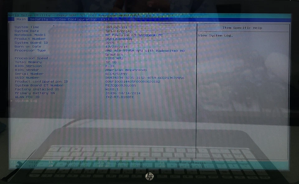 Portátil táctil HP Pavilion 15-p033cl 15,6" AMD A10-5745M 12 GB RAM SIN HD/OS (FL) Foto 2 de 4