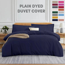Soft Duvet Quilt Cover with Pillow Shams Reversible Comforter Covers Bedding Set