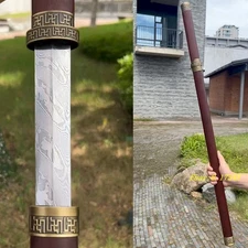 Damascus Folded 1095Steel KUNGFU Tang Sword 回纹唐剑 Chinese WuShu Tai Chi Hard Jian