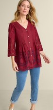 Soft Surroundings Trella Top Medium Eyelet Red