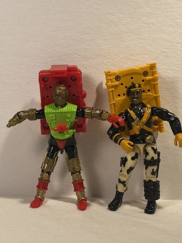 Vintage 1990s Hasbro GIJOE Battle Talking Overkill & Sgt Stalker Figures