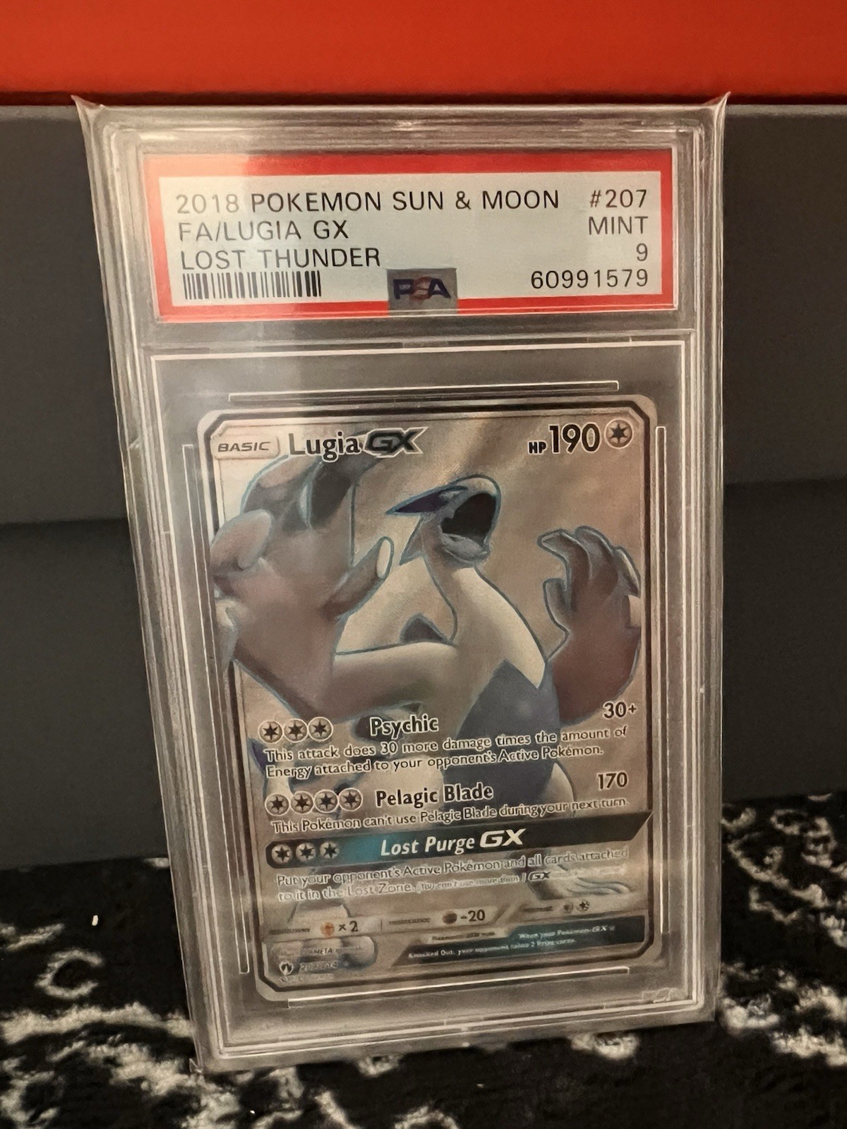 Pokemon Lugia GX Full Art 2018 Lost Thunder 207/214 PSA 9