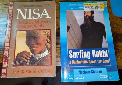 Lot of 2 Used Paperback Books ''NISA'' + ''The Surfing Rabbi'' Acceptable *Read*