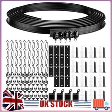 5M Bendable Flexible Curtain Silent Track Bay Straight Windows Ceiling Rail UK