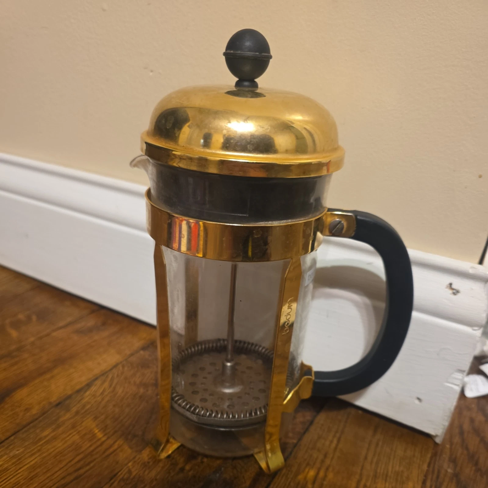 Bodum MELIOR French Press Coffee Maker 3 Cup Glass Stainless Steel 12oz